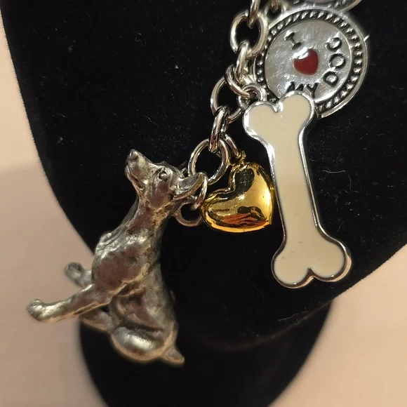 I Love My Doberman Keychain with Charms - NEW - Picture 11 of 11